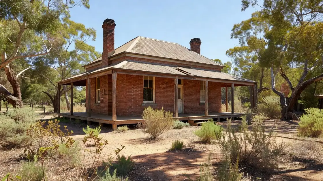 An 1890s colonial brick house with a wide verandah.